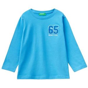United Colors of Benetton T-shirt voor kinderen en jongens, Lichtblauw 16F, 3 jaar