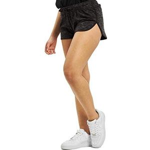 Urban Classics Dames Shorts Space Dye Hotpants, meerkleurig (BLK/Wht/BLK 493), M