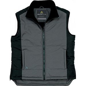 Deltaplus Heren FIDJI Vest - Bodywarmer-Gilet, grijs/zwart, XL