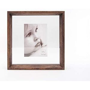 Mascagni Massief houten frame A756 13x18 cm bruin dubbel glas