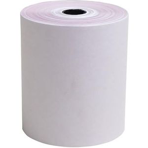 Exacompta - Ref. 40360E - Karton met 20 spoelen voor kassabonnen 76x70 mm - 24m- 2-laags chemisch (wit/roze) zelfdoorschrijvend 57g/m² - Wit