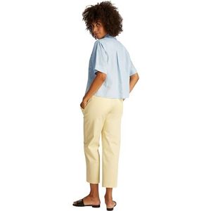 Tommy Hilfiger - T-shirt - Blauw - 100% Linnen