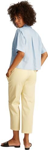 Tommy Hilfiger - T-shirt - Blauw - 100% Linnen