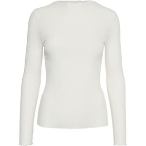 VERO MODA Dames Vmines Ls O-hals pullover shirt met lange mouwen, berk, XL