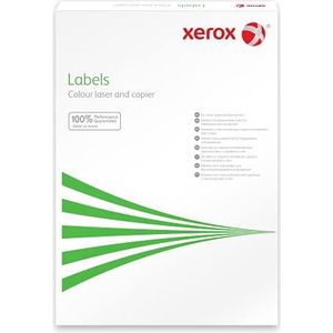 Xerox 003R93874 kleur-adresetetiketten 67 x 99 mm doos met 100 DIN A4 vellen = 800 etiketten afgeronde hoeken, wit