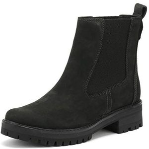 Timberland Courmayeur Valley Chelsea laarzen voor dames, Zwarte Nubuck, 36 EU