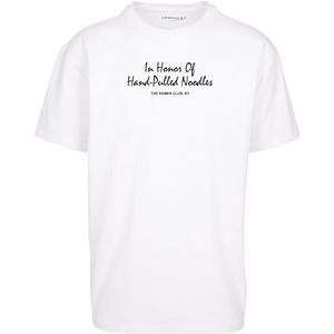 Mister Tee Heren T-Shirt Ramen Club Heavy Oversize Tee White XS, wit, XS
