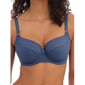 Freya Viva Lace Underwire Side Support Beha voor dames met volledige afdekking, kant vintage denim, 85E