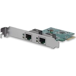 StarTech.com 2-poorts low-profile PCI Express/PCIe Gigabit Ethernet netwerkkaart met 2x RJ45-1 GB/s PCI-e Gigabit serveradapter met twee poorten