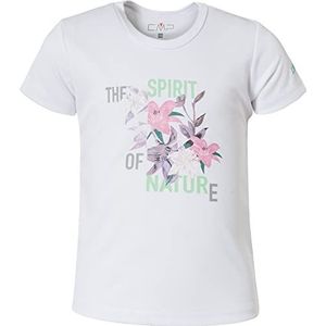 CMP Ademend outdoor T-shirt met antibacteriële behandeling, wit-mint, 98 meisjes