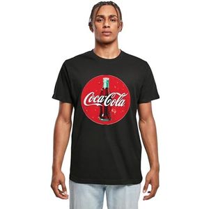 Merchcode Heren T-shirt Coca Cola Bottle Logo Tee, Regular Fit, Katoen 100%, L, zwart, L