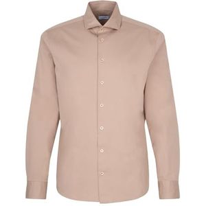 Seidensticker Smart Casual Overhemd beige, Effen