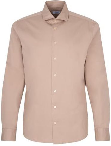 Seidensticker Smart Casual Overhemd beige, Effen