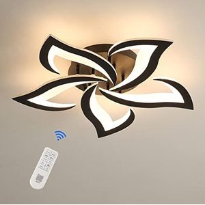 Riserva Dimbare LED Plafondlamp, 40W 4700LM Moderne Plafondlamp met Afstandsbediening/APP, 3000k-6500k Φ60cm, Creatieve Bloemblaadjes Ontwerp Acryl Plafondlamp voor Woonkamer, Slaapkamer, Eetkamer