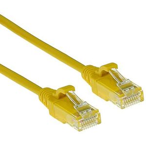 ACT CAT6 Netwerkkabel, U/UTP LSZH LAN Kabel Dun 3.8mm Slimline, Flexibele Snagless Ethernet Kabel Met RJ45 Connector, Voor Gebruik In Datacenters, 7 Meter, Geel- DC9807