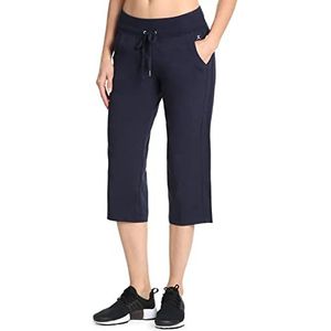 Danskin Women's Plus Size Drawcord Crop Pant, Midnight Navy, 2X