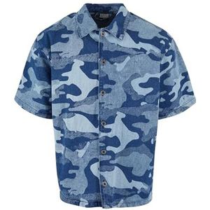 Urban Classics heren overhemd, Bluelasercamo, 4XL