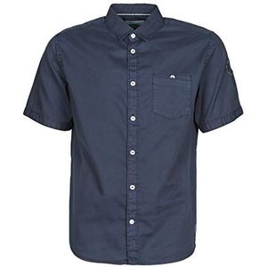 TOM TAILOR Uomini Fijn overhemd met korte mouwen 1019632, 10334 - Black Iris Blue, S
