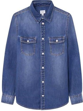 Pepe Jeans - PB302641IR3 - Overhemd - Blauw - Casual - Katoen - Lange Mouwen