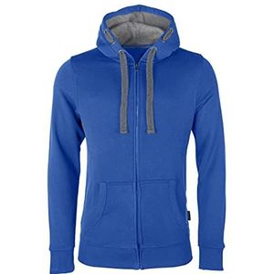 HRM Heren Jas met Capuchon, Koningsblauw, Maat M I Premium Hoodie voor Mannen met Contrasterende Voering I Basic Hoodie met Rits I Herenhoodie met Rits I Hoge Kwaliteit & Duurzame Herenkleding