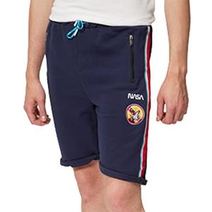 Nasa Bermuda shorts voor heren, Marineblauw, L