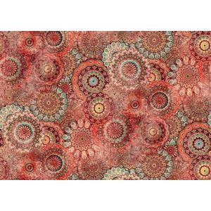 Rasch - 363012 - Fotobehang - Rood Lichtblauw Bordeaux - 3,00 m x 4,24 m