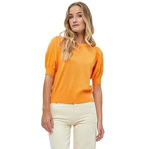 Minus Liva gebreide trui met halve pofmouwen | oranje truien voor dames VK | lente dames truien | maat XL