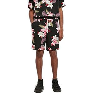 Urban Classics AOP Resort Klassieke herenshorts, donkjungle, 3XL