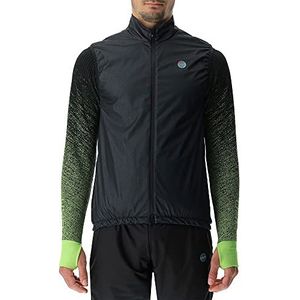 Vest UYN Men Running Coreshell Vest Blackboard Melange Black