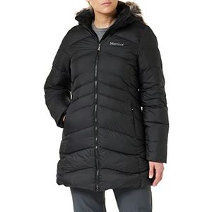 Marmot Dames Wm's Montreal Coat, Lichte donsjas, 700s Fill-Power, warme parka, stijlvolle winterjas, waterafstotend, winddicht, Black, L