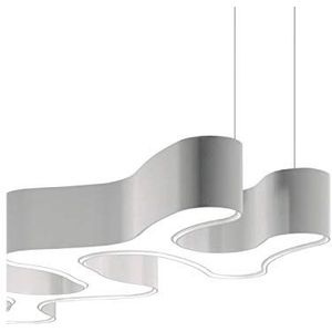 Dimbare hanglamp, 4 leds 9, 2 W, 500 mA, met diffuser van plexiglas, Ameba-serie, wit, 61 x 100 x 28 cm (220503)