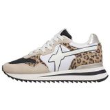 W6YZ Yak-W Veterschoenen voor dames, crème-wit-zwart, 36 EU, Crème Wit Zwart, 36 EU