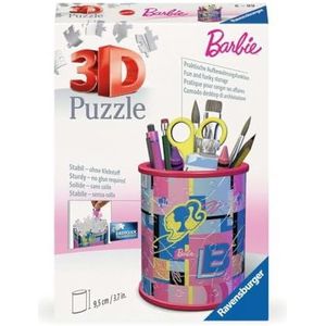 Ravensburger 3D Puzzle 11585 - Utensilo Barbie - Stiftehalter für Barbie Fans ab 6 Jahren, Schreibtisch-Organizer für Erwachsene und Kinder: Erlebe Puzzeln in der 3. Dimension