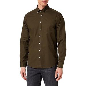 Seidensticker Herenhemd met lange mouwen, regular fit, donkergroen, M