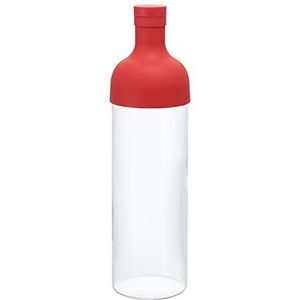 HARIO 4977642034419 Filter Bottle 750ml Red FIB-75-R (Japan Import), kunststof, rood,10 x 10 x 25 cm