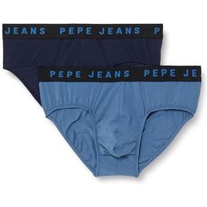 Pepe Jeans Slips voor heren (Pack van 2), Blauw (blauw), M