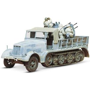 1:35 Tamiya 35050 German Halftrack w/4-Bar.AA Gun Figures Plastic Modelbouwpakket