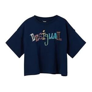 Desigual Ts_Dalia T-shirt voor meisjes, blauw, 8 Jaren
