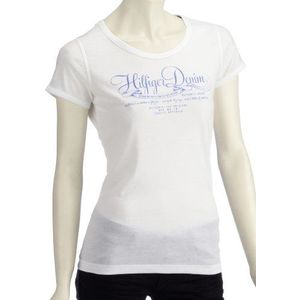 Hilfiger Denim SlimFit Lala cn tee s/s 1656216714 Dames T-Shirt, Maat 38, (L) Wit (CLASSIC WHITE 100), wit, 38