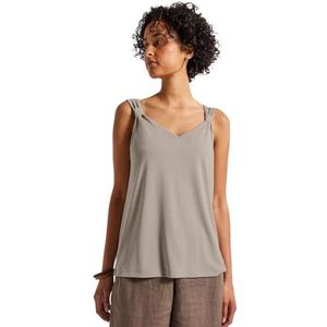 Street One - Silk-Look Top - Beige - Dames