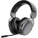 Rapoo VH800 Draadloze gaming over-ear headset, flexibele microfoon met mute-functie, oorkussens, kunstleer, 46 uur batterij, bluetooth en 2,4 GHz PC/Mac/Xbox One/PS4/Nintendo Switch, spacegrijs