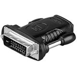 Goobay 68482 HDMI/DVI-D adapter, vernikkeld - HDMI-bus (type A) > DVI-D-stekker Dual-Link (24+1 pin)