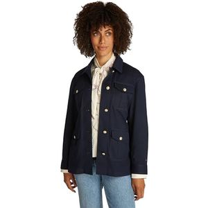 TOMMY HILFIGER Dames GOUDEN KNOP UTILITY JAS WW0WW45933, Blauw, XXS, Blauw (Donker Nacht Marine), XXS