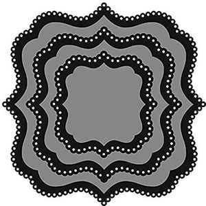 Marianne Design Craftable Stansvorm Vierkant | Cutting Die, metaal, zwart, 14,5 x 18 x 0,4 cm