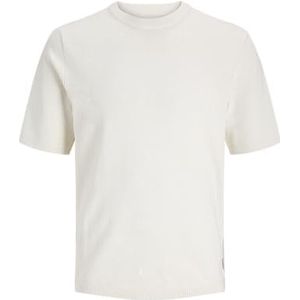 JJ REBEL Jrebcallum Knit Crew Neck Ss, cloud dancer, XS