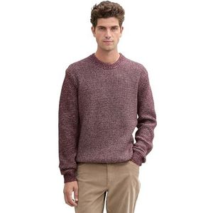 TOM TAILOR heren trui, 37037 - Purple Melange White Core, XL