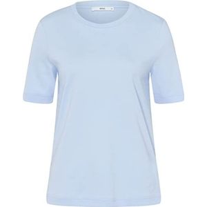 BRAX Dames Style CIRA Interlock Solid T-shirt, Soft Blue., 38