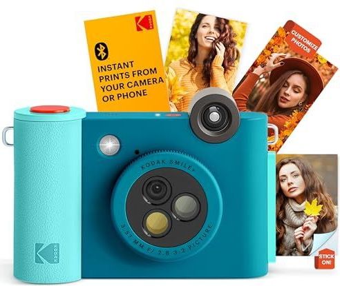 KODAK Smile+ Digitale Instant Camera - Blauw - ZINK Fotoprints - Effectfilters