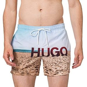 Hugo Boss Heren Beech zwembroek, Open Blue468, XL