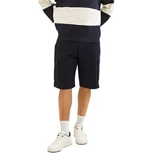 TOM TAILOR Denim Sweatshorts voor heren met structuur, 10668 - Sky Captain Blue, L